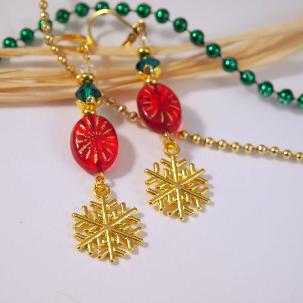 Handmade Christmas Earrings